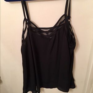 Torrid Sheer Black Tank Top